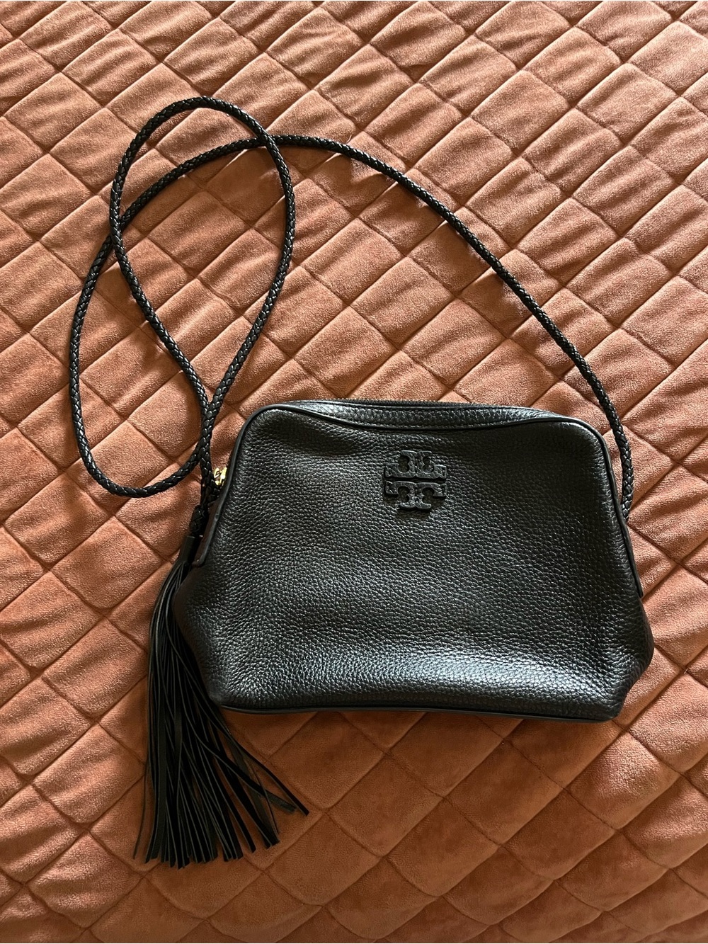 Tory Burch Black Leather Taylor Camera Bag